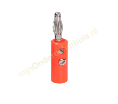 Universele banaanstekker 4mm rood