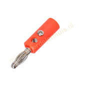 Universeel Universele banaanstekker 4mm rood