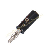 Universeel Universele banaanstekker 4mm zwart