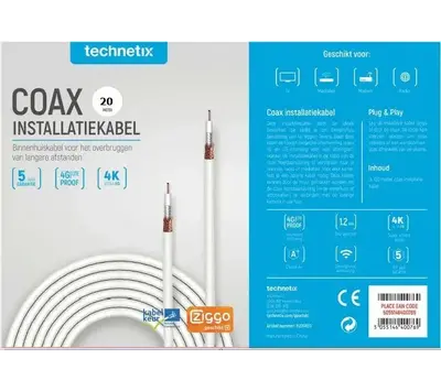 Technetix antennekabel 20m 4K Ultra HD 11200610