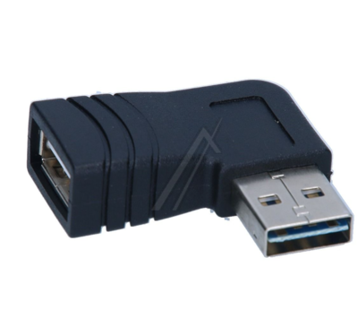 Delock USB-A male naar female adapter haaks 65522
