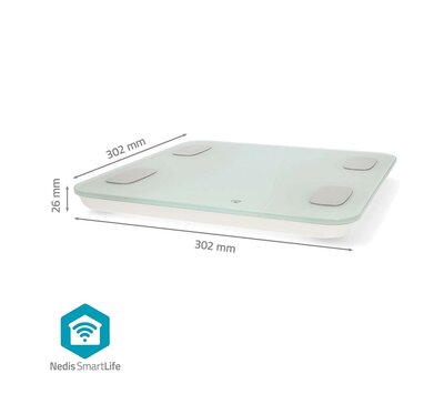 Nedis SmartLife weegschaal BTHPS11WT