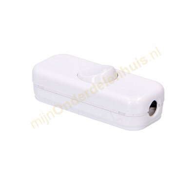 Kopp snoerschakelaar dubbelpolig wit 51074