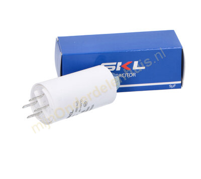 SKL condensator 9,0uF-450V met AMP-aansluiting