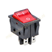 COM Universele wipschakelaar inbouw met controlelampje rood