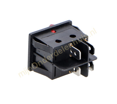 Universele wipschakelaar inbouw met controlelampje rood