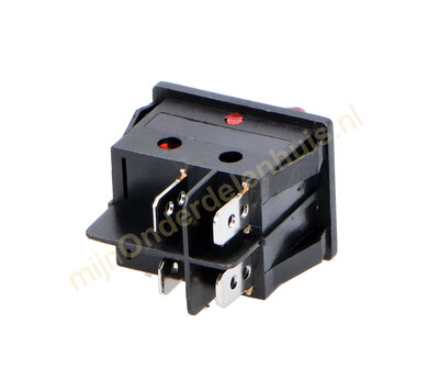 Universele wipschakelaar inbouw met controlelampje rood