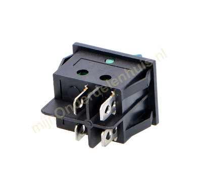 Universele wipschakelaar inbouw met controlelampje groen