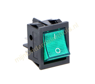 Universele wipschakelaar inbouw met controlelampje groen