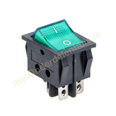 COM Universele wipschakelaar inbouw met controlelampje groen