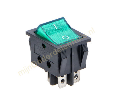 Universele wipschakelaar inbouw met controlelampje groen