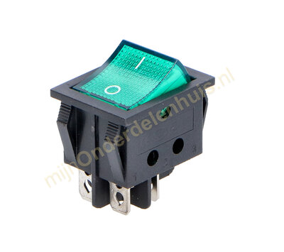 Universele wipschakelaar inbouw met controlelampje groen