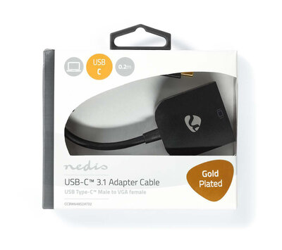 Nedis USB C adapter naar VGA female CCBW64852AT02