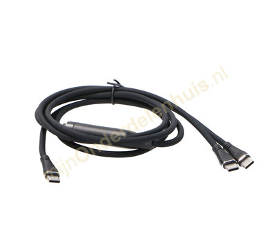 USB-C naar 2x USB-C verloop kabel 100W 1m 559131