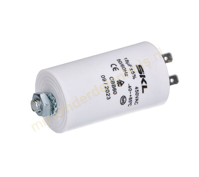 SKL condensator 18uf-450V met AMP-aansluiting