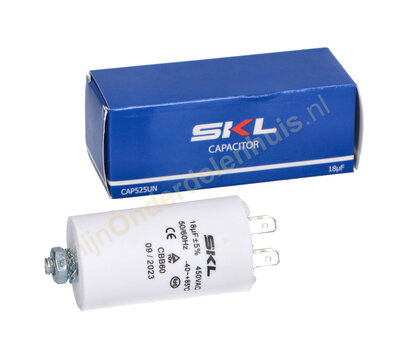 SKL condensator 18uf-450V met AMP-aansluiting