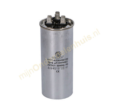 Universele condensator voor Airco 50uf+6uF 450V