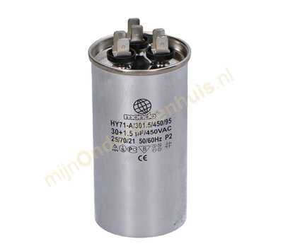 Universele condensator voor airco 30uF+1,5uF 450V