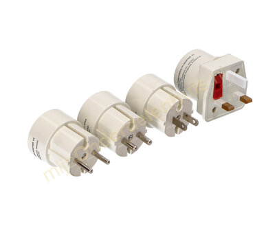 Universele reisstekkerset zonder randaarde