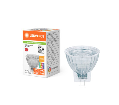 Ledvance LED reflectorlamp 36º MR11 dim 2.8/20W/2700k GU4
