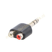 COM Verloop 6,35mm jack > 2x tulp