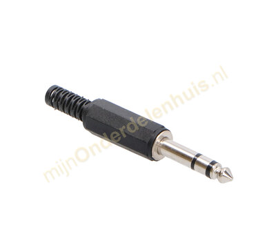 Jackplug 6.35mm stereo soldeer
