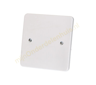 Universele vierkante muurplaat  100x100mm -wit-