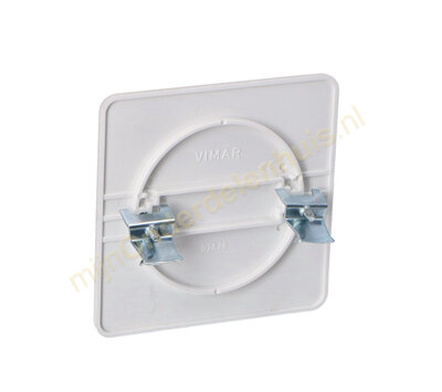 Universele vierkante muurplaat  100x100mm -wit-