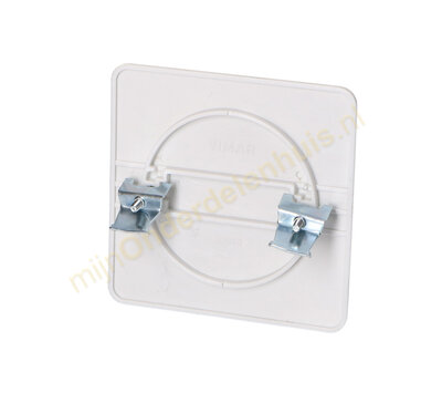 Universele vierkante muurplaat  100x100mm -wit-