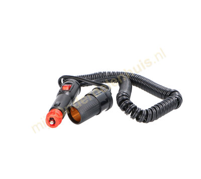 Carpoint verlengkabel 12V 2,5m 5A Aan/Uit Schakelaar 0510041