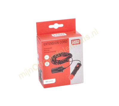 Carpoint verlengkabel 12V 2,5m 5A Aan/Uit Schakelaar 0510041