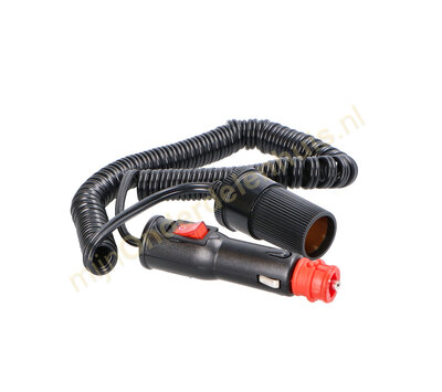 Carpoint verlengkabel 12V 2,5m 5A Aan/Uit Schakelaar 0510041