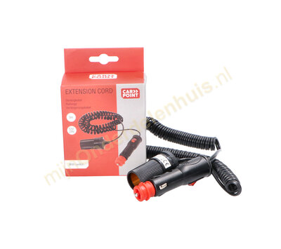 Carpoint verlengkabel 12V 2,5m 5A Aan/Uit Schakelaar 0510041