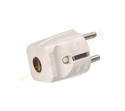 Stekker met randaarde hard PVC