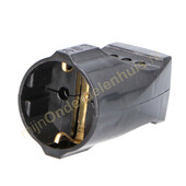 EGB Contrastekker RA hard PVC zwart 064025