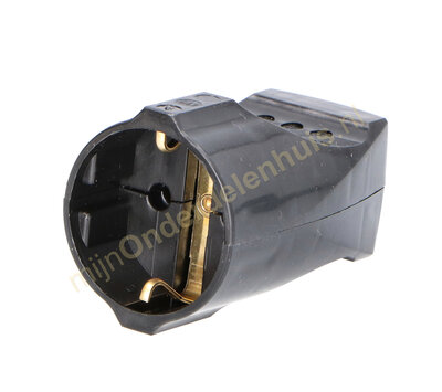 Contrastekker RA hard PVC zwart 064025