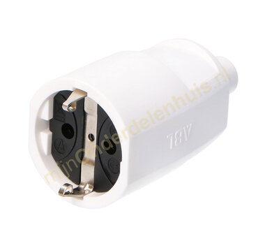 ABL contra stekker met randaarde PVC wit 1565