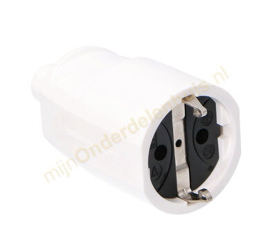 ABL contra stekker met randaarde PVC wit 1565