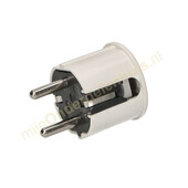 EGB EGB stekker met randaarde hard PVC haaks wit