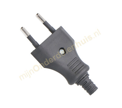 Eurostekker electra plat zwart 900.002