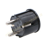 EGB EGB stekker met randaarde hard PVC haaks zwart