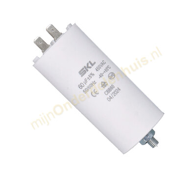 SKL condensator 60uF-450V met AMP-aansluiting