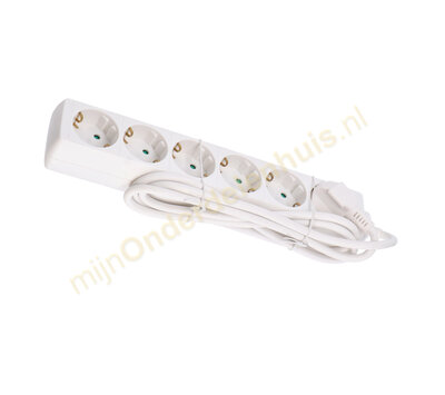 VB tafelcontactdoos 6-voudig 1,5m wit