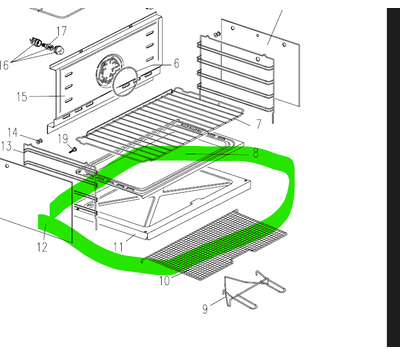 Boretti bodemplaat van fornuis S23003