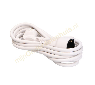 VB verlengsnoer met randaarde 3m wit 41204
