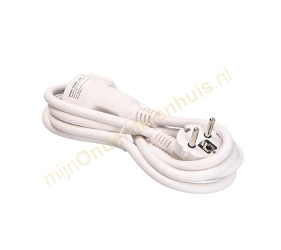 VB verlengsnoer met randaarde 2m wit 41209