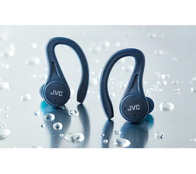 JVC true wireless fitness oordopjes blauw HAEC25TAU