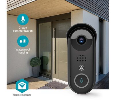 Nedis SmartLIfe videodeurbel WIFICDP11BK