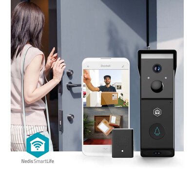 Nedis SmartLIfe videodeurbel WIFICDP31BK