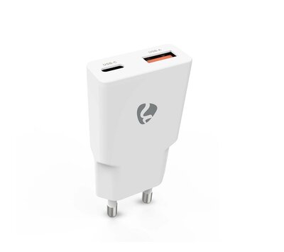 Nedis USB lader met 1 USB-C/ USB-A uitgang 30W GaN WCHA30WT